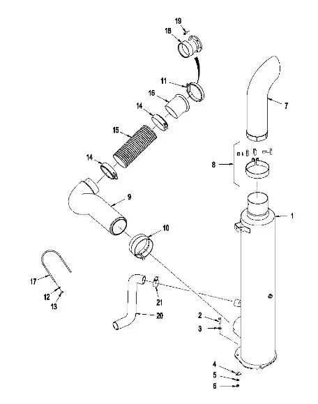 87443197 - Глушитель 12'' ДВС TJ/St.530 T9060/St.535